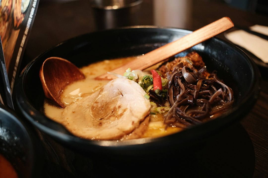 Delicious ramen bowl with pork and noodles